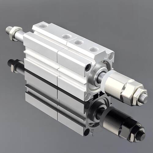 超薄型增压气缸SDATJ20X40X63X100X25双行程多位置可调节行程外牙