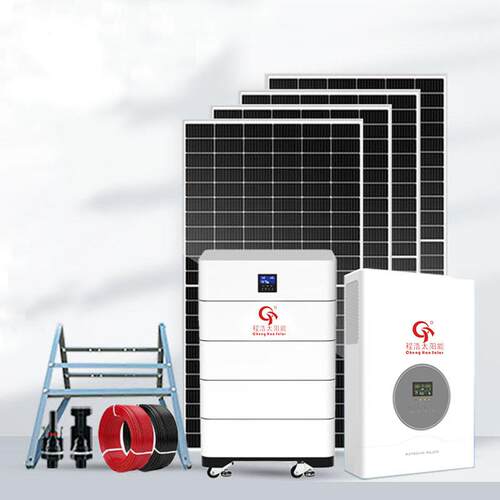 3KW离网太阳能发电系统光伏发电项目家用高频逆控一体发电系统