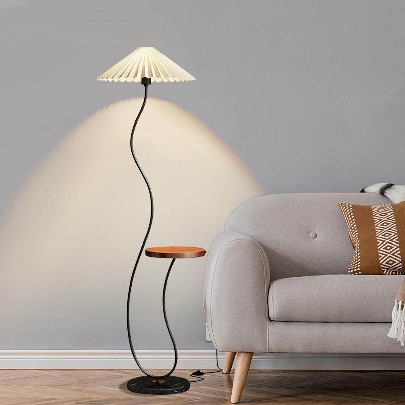 一体客厅灯卧室智能落地灯百褶置沙发架北欧茶几床头柜台灯物新款,家装灯饰光源,装饰落地灯,淘宝优惠券,粉丝福利购,淘宝优惠卷