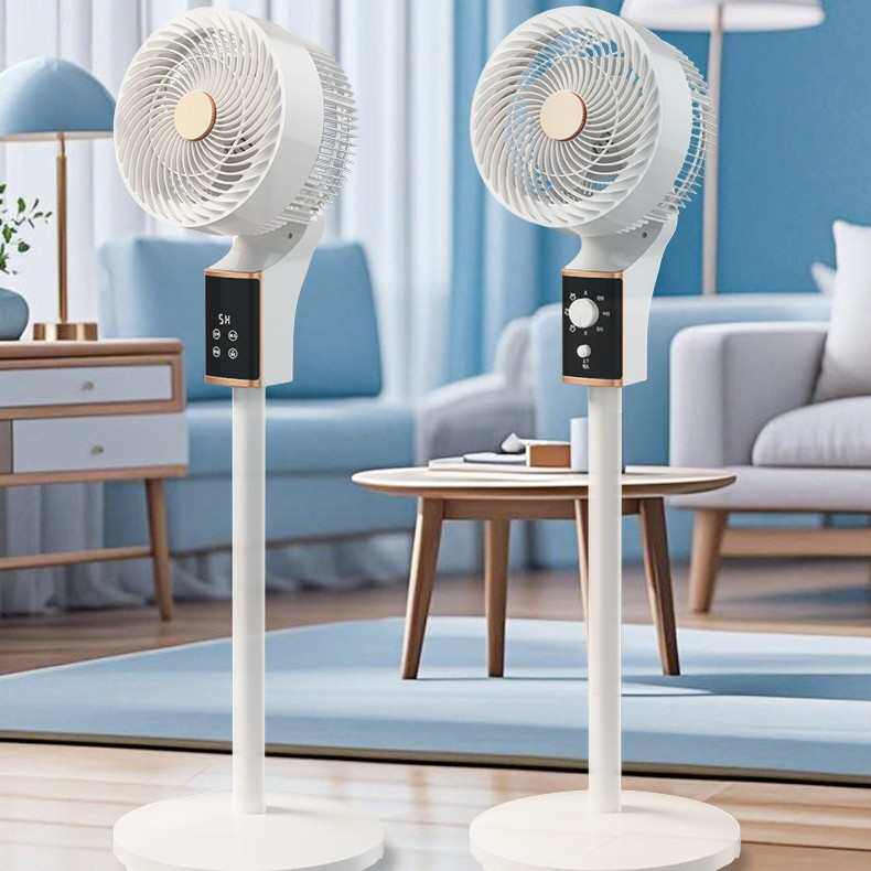 夏季爆款大风力空气净化循环扇家用办公语音智能台立两用落地扇