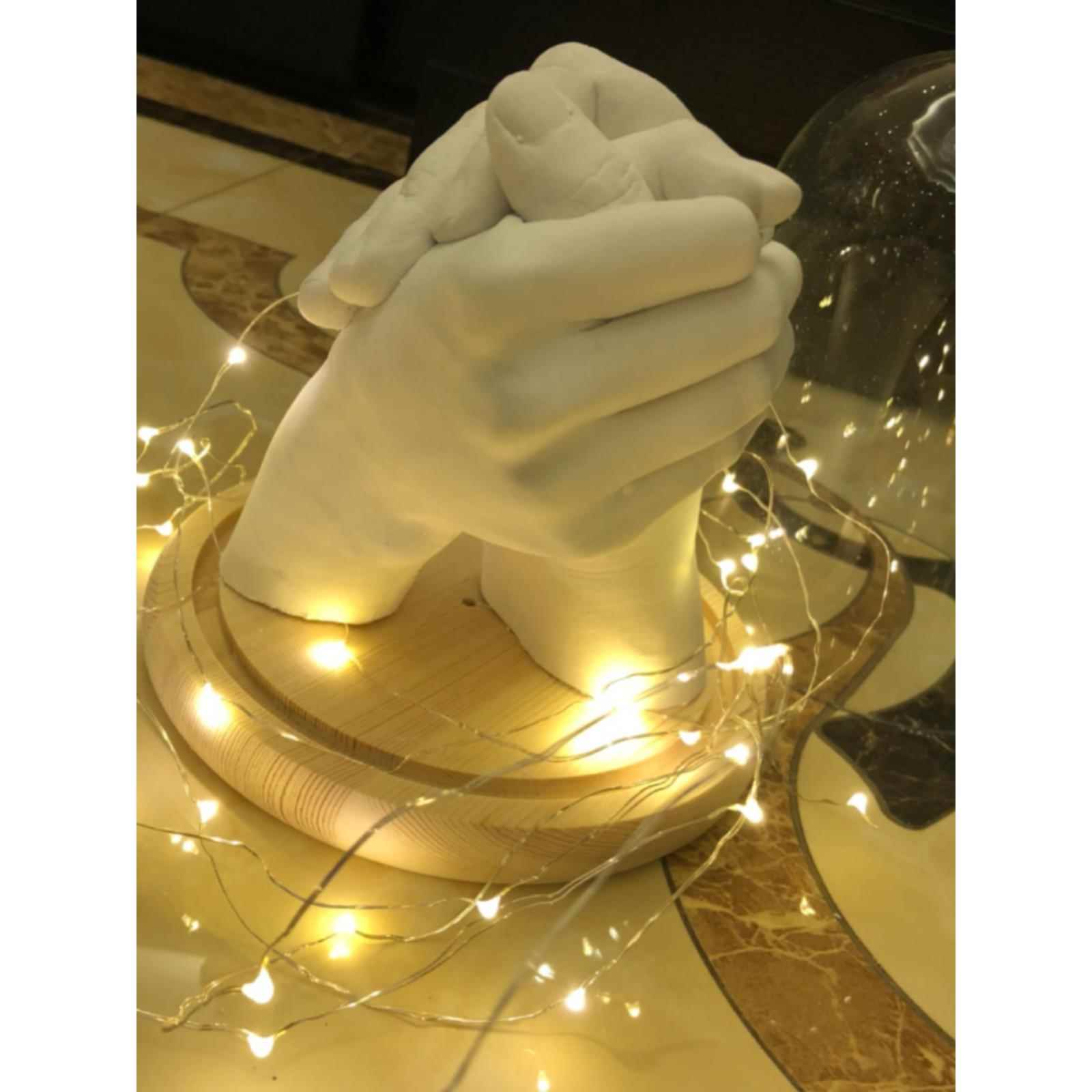 3D立体抖音同款石膏克隆粉模型粉 diy情侣版婴儿手脚印模型手膜