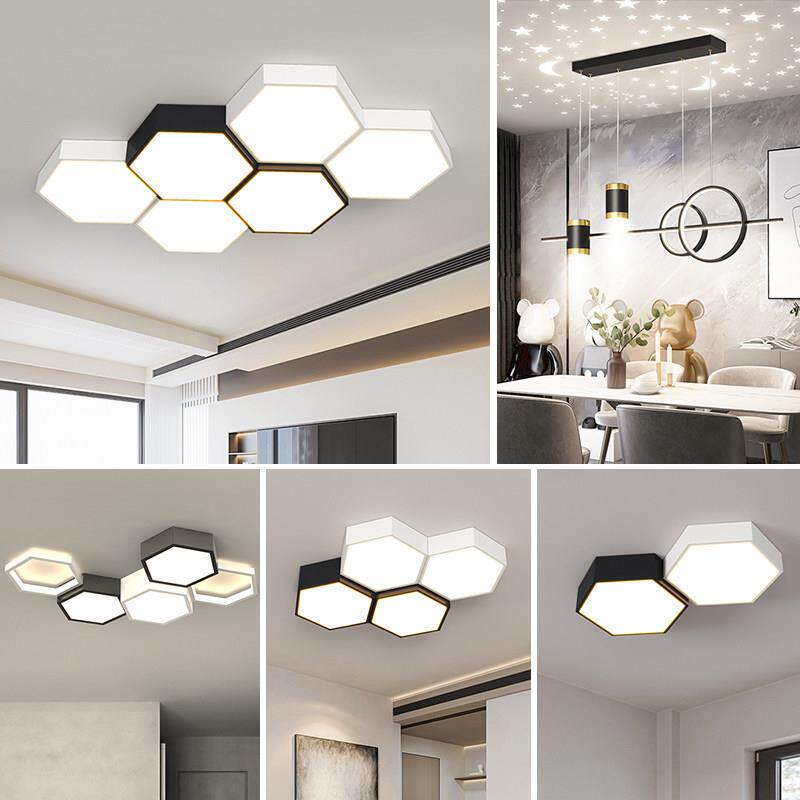 客厅灯吸顶灯简约现代电竞房蜂巢灯具创意2025新款北欧客厅主灯