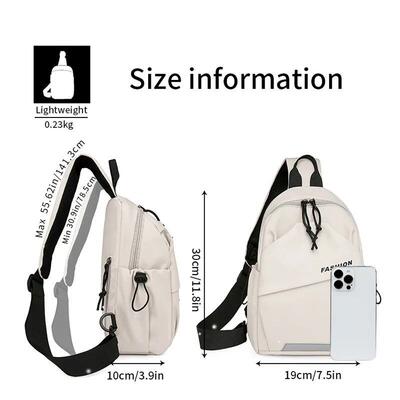 1piece fashion nylon messenger bag,unisex chest bag,adjustab
