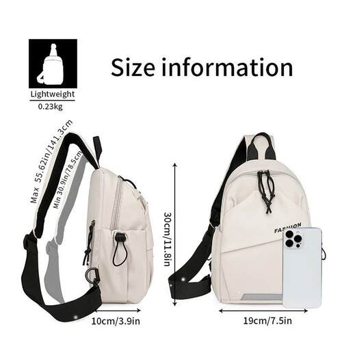 1piece fashion nylon messenger bag,unisex chest bag,adjustab