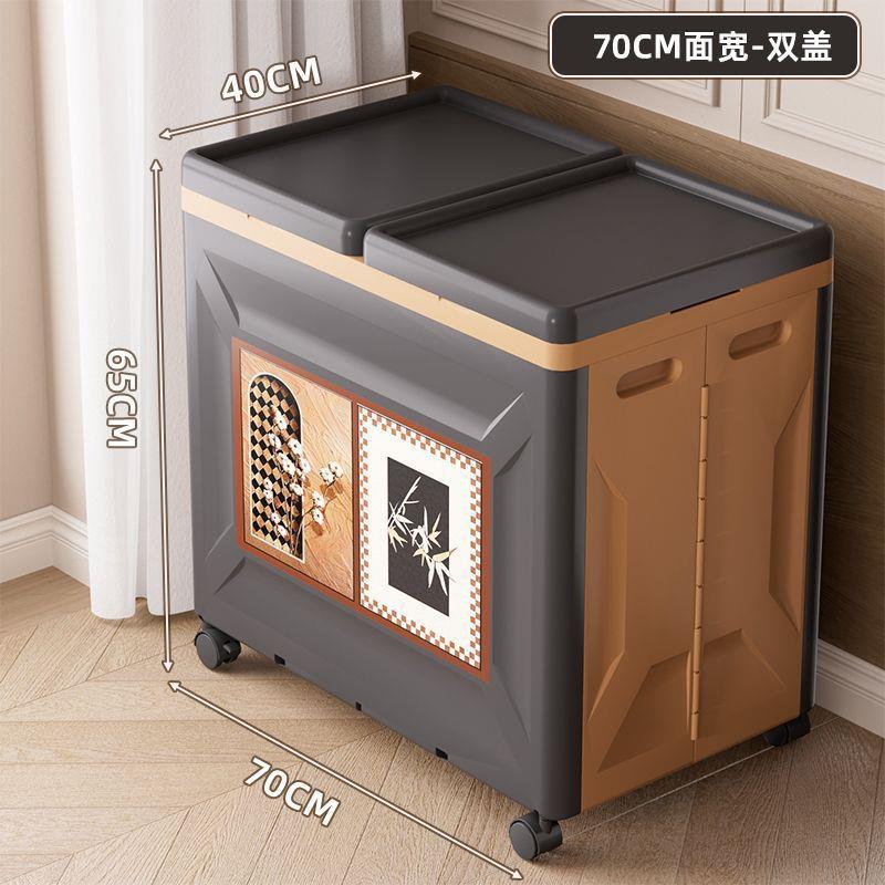 衣服收纳柜翻盖收纳箱大容量特大号整理箱带滑轮衣物被子储物柜子