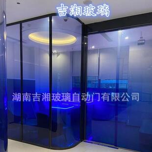 调光玻璃光电隔断弧形自动门钢化智能控光防爆感应夹层透光多层