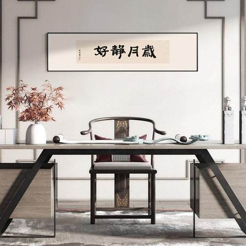 盈浩新中式客装背景国挂画风茶室肌理饰画民宿酒店XZS174书法字画