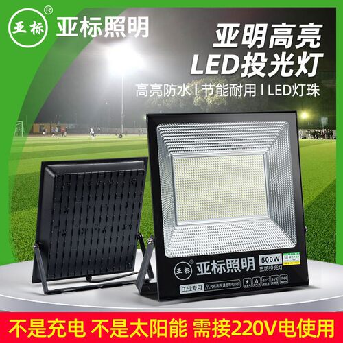 工厂直营亚标LED投光灯IP66户外防水铝材广告牌庭院灯泛光灯