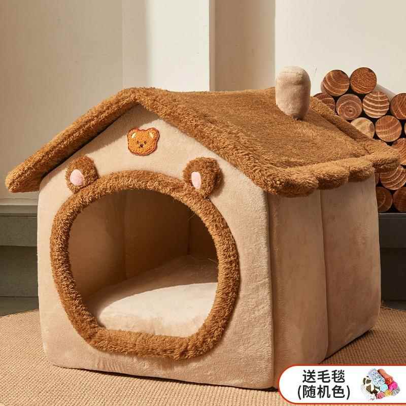 高档猫窝四季用封通闭式可篷拆洗猫屋帐猫咪安全天感猫房子冬宠物