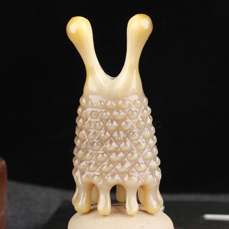 正品白牛角头眼部头部脱发按摩梳防经络洗头头皮天然美鼻器女梳子