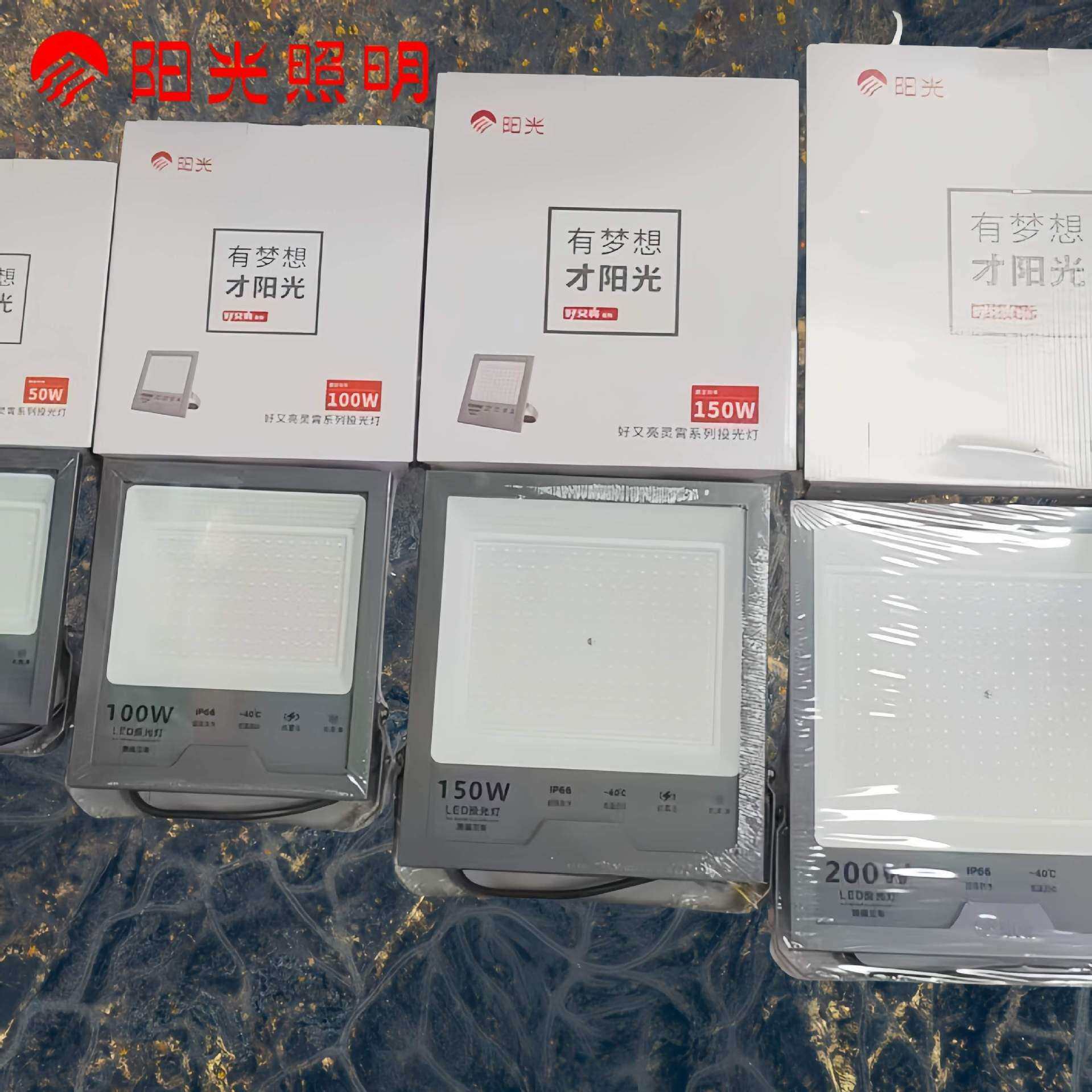 LED阳光投光灯100WSMD泛光灯200W灯庭院户外射灯高亮照明大功率