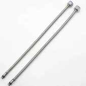 屹选工品304不锈钢尖头编织软管冷热进水软管通用4分40cm两支装