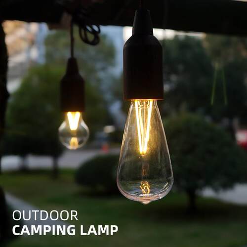 户外便携露营灯复古照明LED拉线灯帐篷灯圣诞野营氛围灯装饰吊灯