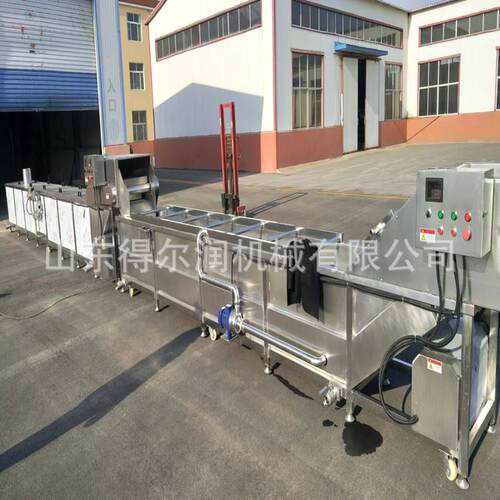 热销秋葵清洗机 DER50小型毛豆角漂烫杀青机 果蔬加工生产线设备