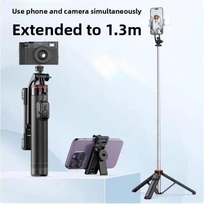 Gopro运动相机无反光镜手机扩展自拍杆三脚架支架蓝牙遥控Vlog拍摄补光