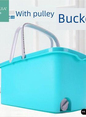 桶下部排水44cm地板拖把桶大加厚矩形洗涤拖把桶挤压桶海绵拖把