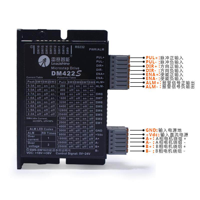 驱动器DM422C升级DM422S 35 39 42二相步进电机替代原M420