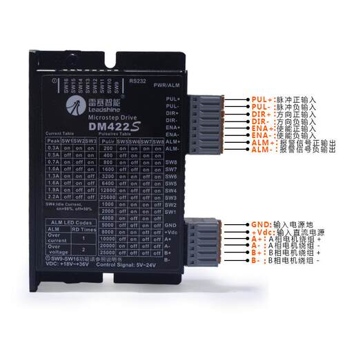 驱动器DM422C升级DM422S 35 39 42二相步进电机替代原M420