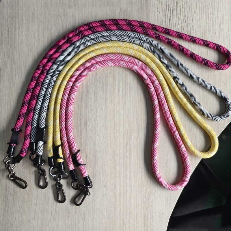 新品手机挂绳7MM/8MM/10MM涤纶挂绳斜挎挂脖可调节防丢飞盘挂绳