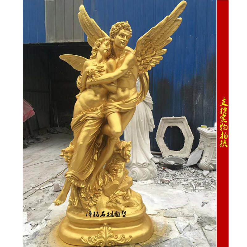 现货欧式人物玻璃钢树脂爱神雕塑丘比特天使雕塑模型爱情主题摆件