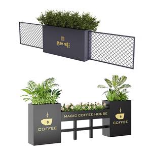 定制户外花箱隔断花坛庭院花架商业街咖啡店围栏饭厅奶茶店围挡