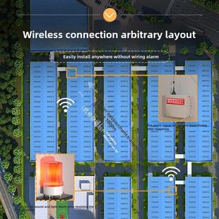 无线联动远程报警工厂机床有线到无线触发信号开关声光报警