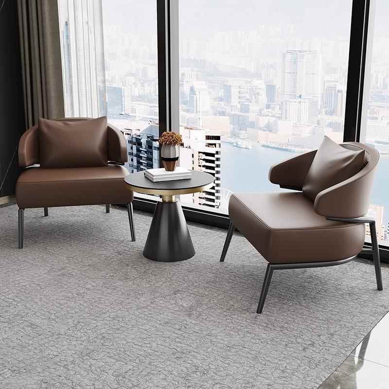 轻奢商务洽谈沙发酒店大堂售楼部会客沙发桌椅组合办公室单人沙发