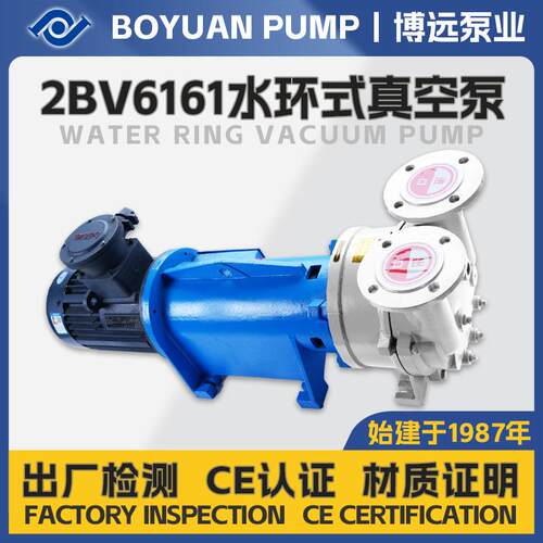 2BV6161防爆水环真空泵15kW不锈钢16耐腐蚀托架式工业抽真空设备