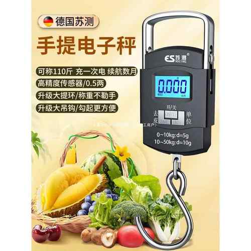 手提电子秤高精度精准电子称手提秤弹簧秤家用便携式小型称重器钩