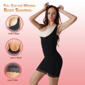 直销新款 欧美新粉美人心计吊带裙塑身带文胸打底裙连体收腹束身衣