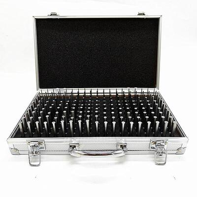 190件针规套装0.061英寸到0.250销式塞规量针量棒英寸箱装易保存