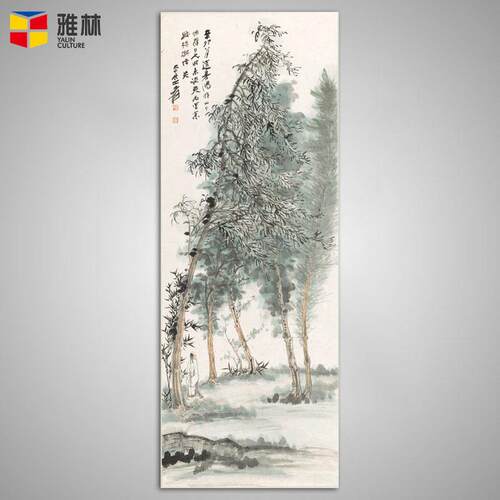 厂家直供张大千艺术微喷家居客厅书房装饰画花鸟墨竹字画画芯