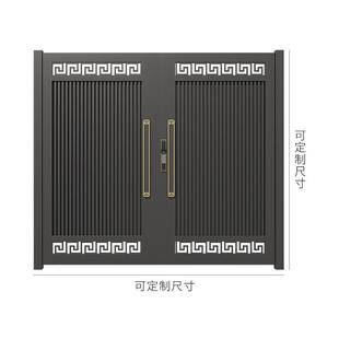 铝合金别墅庭院大门铁艺户外农村自建房双开大门电动花园院子大门
