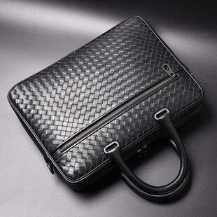 Men Bags Mini Briefcase Laptop 14 13 Cowskin Genuine Leather