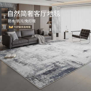 轻奢耐脏免洗沙发茶几毯家用防水地垫卧室床边毯全铺 地毯客厅意式