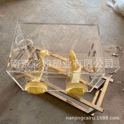 透明有机玻璃手套箱脱泡真空测试箱 亚克力试验箱密封真空箱