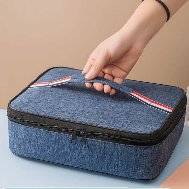 新款直销保温饭盒袋子手提餐盒保温包袋带饭包午餐包长方形扁平便