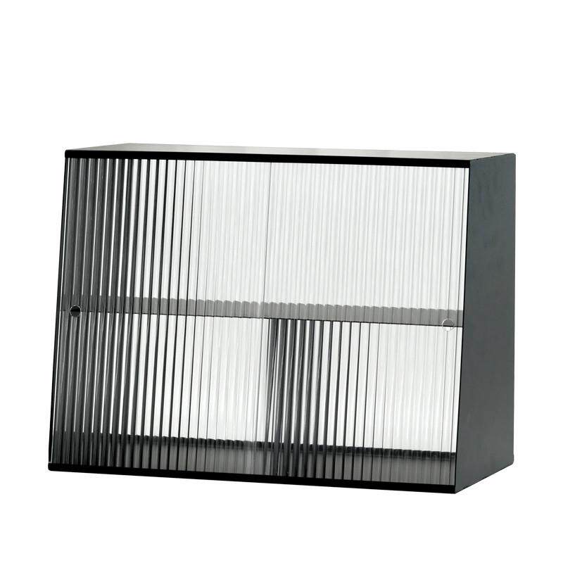 简约白色铁艺收纳架 带推门杂物架 香薰置物架 办公室桌面收纳盒