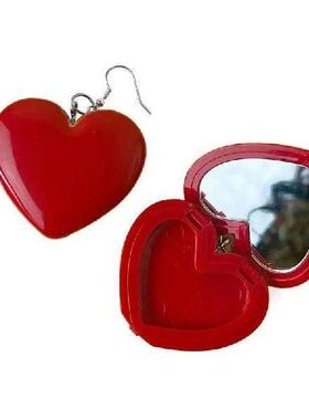 W8KF Unique Heart Dangle Drop Earring for Girl Unique