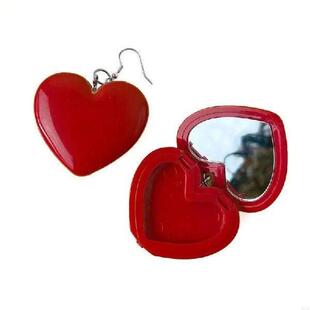 W8KF Unique Heart Dangle Drop Earring for Girl Unique