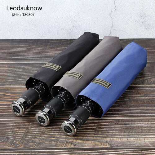 欧士多娜Leodauknow十骨全自动雨伞 加强抗风折叠商务伞umbrellas