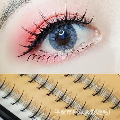 平度市假睫毛仙女毛芭比夹毛分段式朵毛单簇仙子毛嫁接