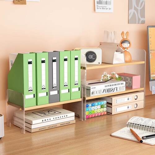 亚克力桌面置物架办公室文件收纳架学生宿舍书桌上整理架咖啡杯架