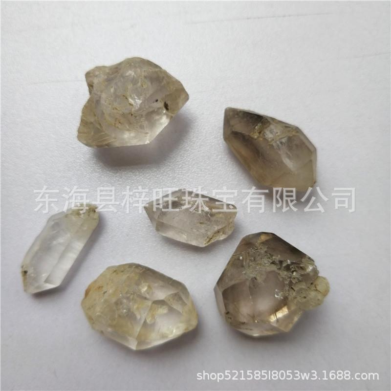 天然赫尔基蒙白水晶闪灵钻水胆骸骨骨干能量石家居小摆件