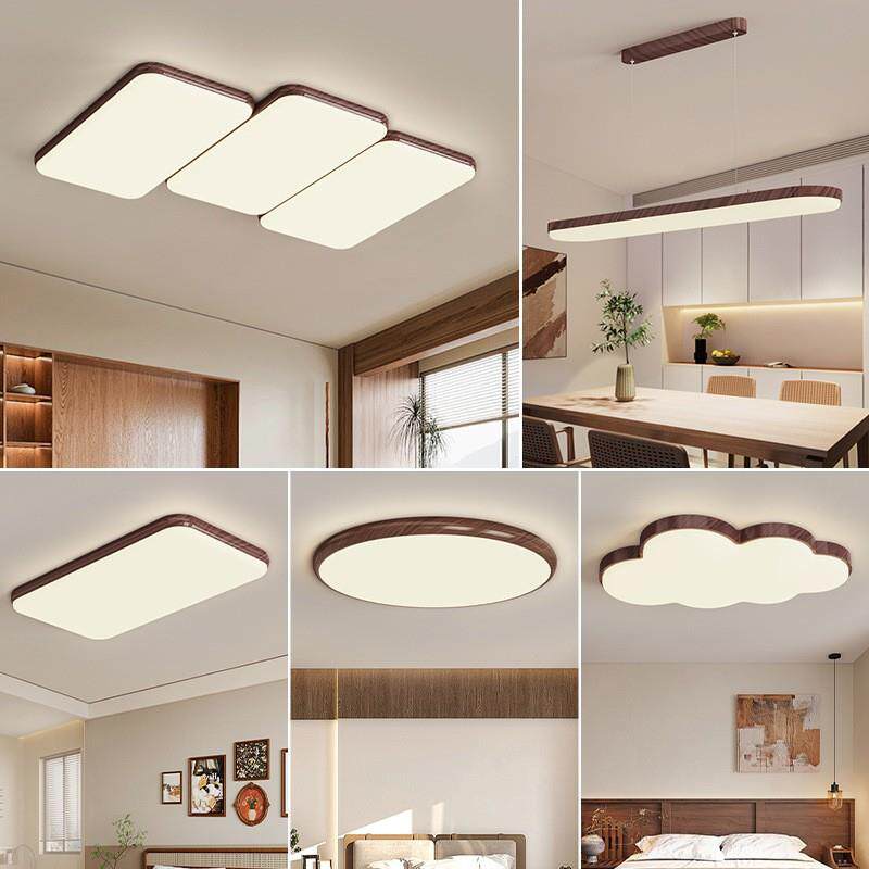 全光谱吸顶胡客灯厅大厅5主钢琴客厅桃木中古风设计师日式卧室灯