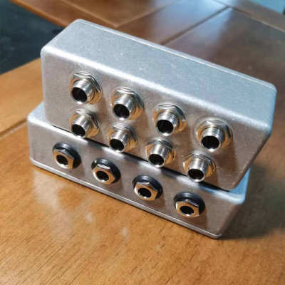 单块效果器板集线器跳线盒立体声大三芯兼容TRS手工DIY可定制