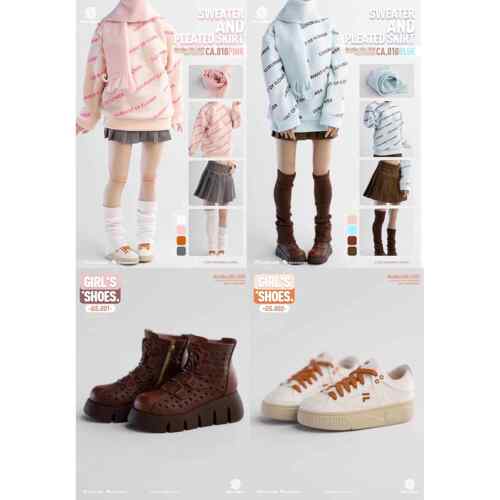 Worldbox CA010 GS0021/6女兵人偶冬日少女服装衣服 鞋子现货