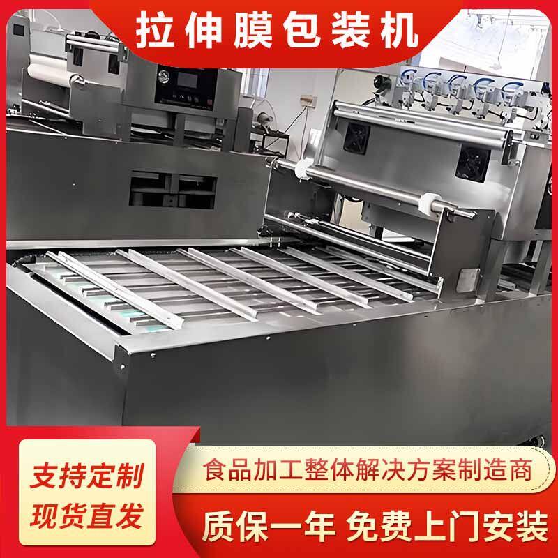 大型肉类零食全自动拉伸膜真空包装机黑鸭藕片连续贴体封口机