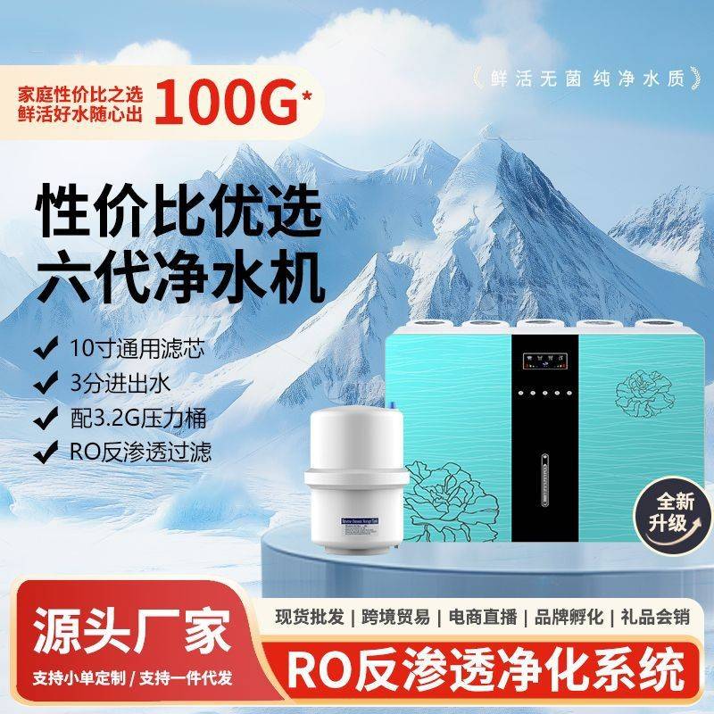 净水器家用直饮RO反渗透自来水过滤器纯水机全自动除水垢净水机