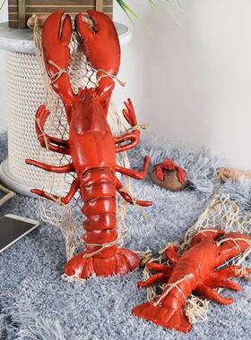 海洋装饰品仿树脂FIC大龙虾主餐厅装饰闸挂件真海题鲜馆大蟹造景